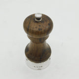 Sterling Silver & Turned Wooden Pepper Grinder Vintage 1982 London