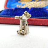Sterling Silver Gun Turret Charm Pendant Vintage c1970