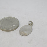 Sterling Silver Enamel St Christopher Charm Pendant Vintage c1970