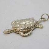 Sterling Silver Large Sea Turtle Pendant Vintage c1990s
