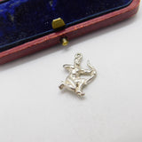 Sterling Silver Sagittarius the Archer Charm Pendant Vintage c1970