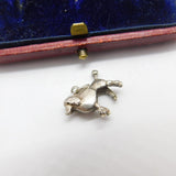 Sterling Silver Coiffed Poodle Dog Charm Pendant Vintage c1970