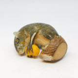 Early 20th Century Hand Carved Nut Figurine Depicting a Squirrel Antique c1920