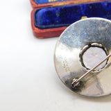 Mizpah Silver Plated Amethyst Set Kilt Clan Brooch Vintage c1960