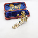 Sterling Silver Large Family in the Shoe Opening Charm Pendant Vintage c1970