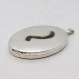 Sterling Silver Large Shibayama Insect Locket Pendant Vintage Birmingham