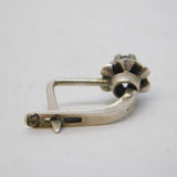 20th Century Russian .875 Silver & 0.33ct Spinel Hook Earrings Vintage c1950s