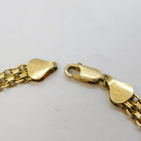 Sterling Silver Gilt Woven Pattern Bracelet Vintage c1970s