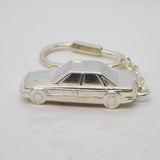 Cast Sterling Silver Car Form Keyring Vintage c1970s