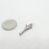 Sterling Silver Welsh Leek Charm Pendant Vintage c1970