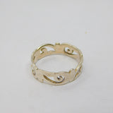 Sterling Silver Swirl Pattern Dress Band Ring Vintage c1970 Size L