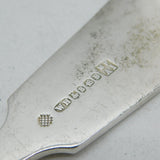 Victorian Sterling Silver Heraldic Crest Basting Spoon Antique c1880s