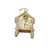 Sterling Silver Cuckoo Clock Charm Pendant Vintage c1970
