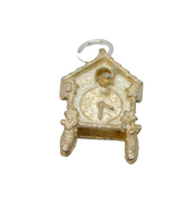 Sterling Silver Cuckoo Clock Charm Pendant Vintage c1970