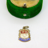 Sterling Silver 'Canterbury' Shield Travel Souvenir Charm Pendant Vintage c1970
