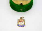 Sterling Silver 'Canterbury' Shield Travel Souvenir Charm Pendant Vintage c1970