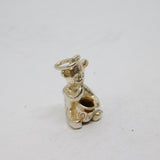 Sterling Silver Bear With Honey Pot Charm Pendant Vintage c1970