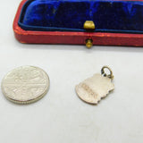 Sterling Silver & Enamel London Shield Charm Pendant Vintage c1970