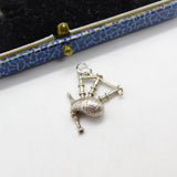 Sterling Silver Scottish Bagpipes Charm Pendant Vintage c1970