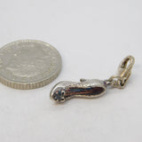 Sterling Silver High-Heeled Shoe Charm Pendant Vintage c1970s