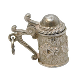 Sterling Silver Stein Tankard Charm Pendant Vintage c1970