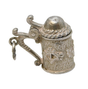 Sterling Silver Stein Tankard Charm Pendant Vintage c1970