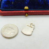 Sterling Silver and Coloured Enamel Travel Shield 'Jersey' Charm Vintage c1970