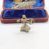 Sterling Silver Traditional Telephone Charm Pendant Vintage c1970