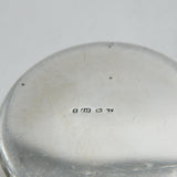 20th Century Maltese .917 Grade Silver Floral Tea Strainer on Bowl Antique c1920