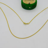 Gold on Sterling Silver Fine Curb Link Chain Necklace Vintage c1980 46cm Length