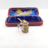 Sterling Silver Opening 'Bier' Tankard Stein Charm Pendant Vintage c1970