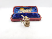 Sterling Silver Opening 'Bier' Tankard Stein Charm Pendant Vintage c1970