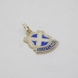 Scottish Sterling Silver Scotland Enamel Shield Souvenir Charm Vintage c1970s