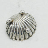 Victorian Sterling Silver Seashell Form Salt Cellar Antique 1895 Chester