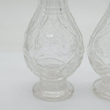 George II Pair of Sterling Silver Topped Cut Glass Sauce Bottles Antique c1750