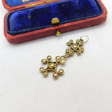 Silver Gilt Flowers Charm Pendant Vintage c1970