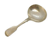 Victorian Sterling Silver Fiddle Pattern Tea Caddy Spoon Antique 1843 London