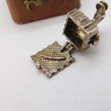 Sterling Silver Feather Quill in the Telephone Charm Pendant Vintage c1970