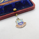 Sterling Silver and Enamel Potter Heigham Travel Charm Pendant Vintage c1970