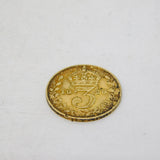 King George V .925 Silver Gilded Threepence Coin Antique 1920