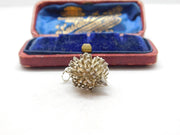 Sterling Silver Prickly Hedgehog Charm Pendant Vintage c1970