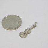 Sterling Silver Violin Musical Charm Pendant Vintage c1970