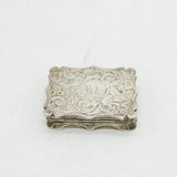 Nathaniel Mills Large Sterling Silver Floral Vinaigrette Antique 1845 Birmingham