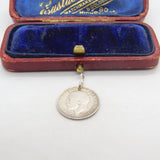 Sterling Silver Authentic Threepence Coin George V Charm 1916