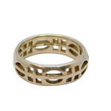 Sterling Silver Rennie Macintosh Style Dress Band Ring Vintage c1990 Size O 1/2
