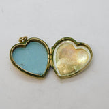 20th Century Rolled Gold Heart Locket Pendant Antique c1940s