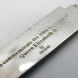 Scottish Sterling Silver Queen Elizabeth II Bullion Bar Ingot Necklace Vintage