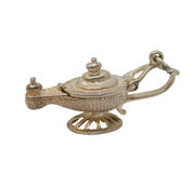 Sterling Silver Genie in thge Lamp Opening Charm Pendant Vintage c1970