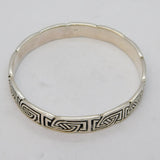 Simon Griffin Sterling Silver Celtic Pattern Bangle Bracelet Vintage London
