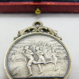 Sterling Silver Cross Country Running Fob Medal 1936 Birminghan Antique